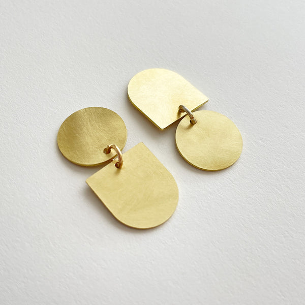 Tom Pigeon  Twins Earrings Brass