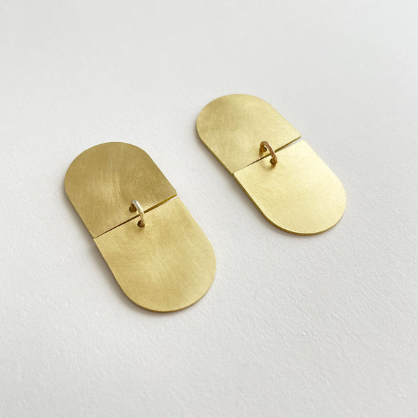 Tom Pigeon  Brass Arc Earrings