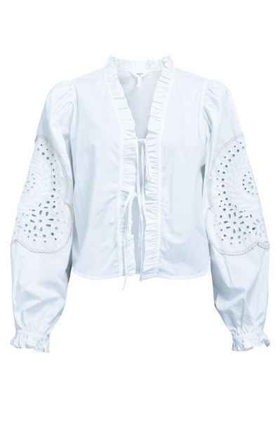 Object Brodera White Sand Blouse