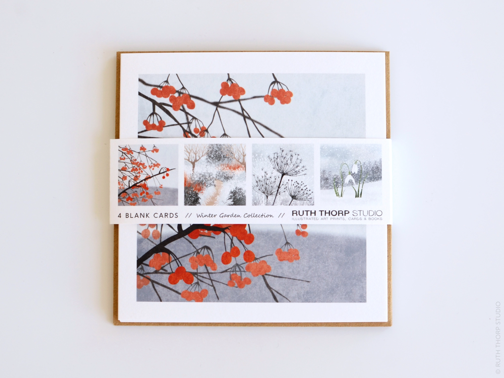 Ruth Thorp Studio Winter Garden Collection - Pack of 4 Cards