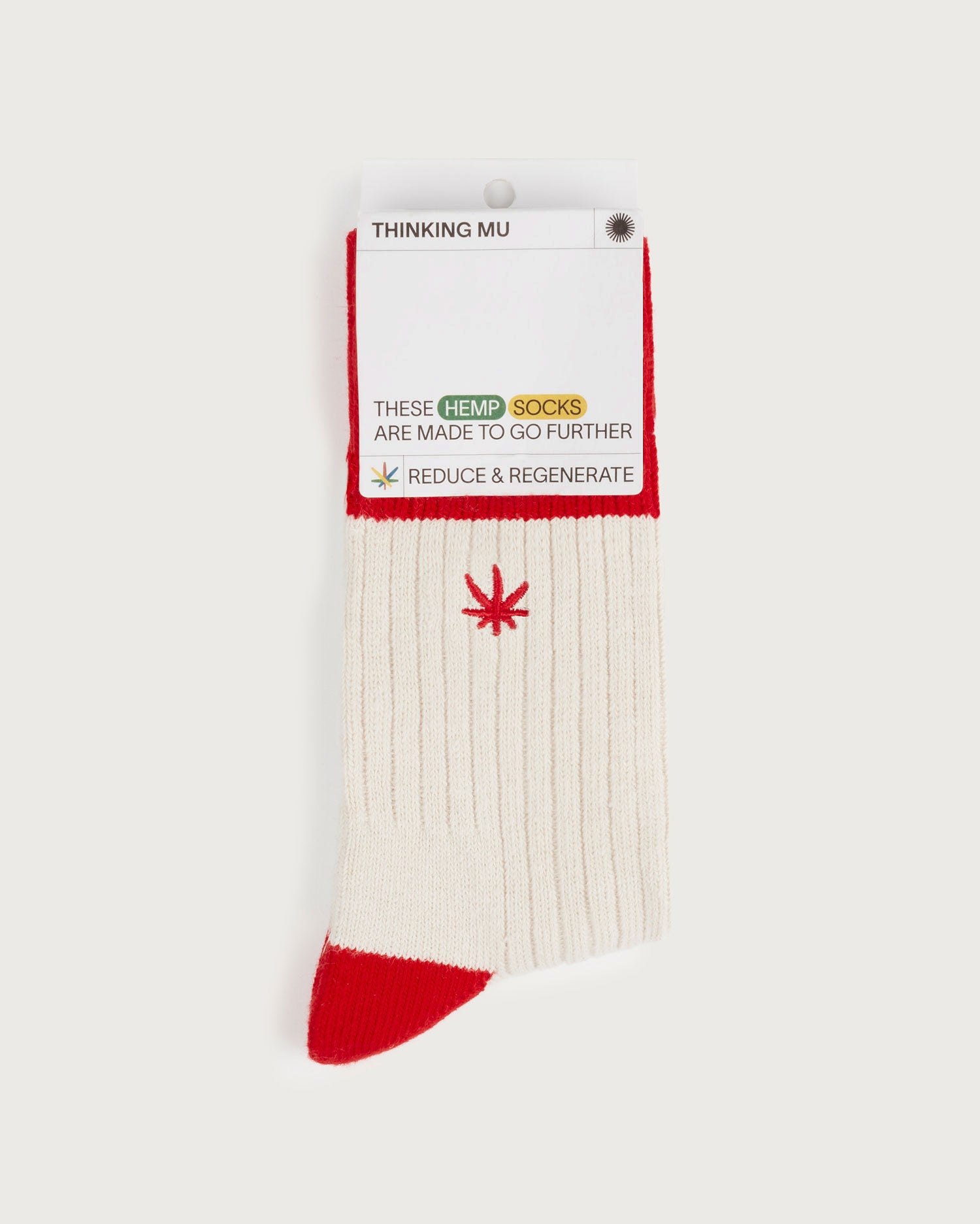 Thinking Mu Calcetines Rojos Hemp Peu UNISEX