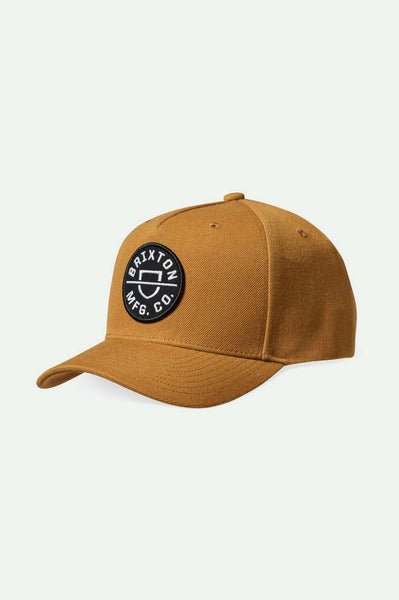 Brixton Crest Copper Black C Mp Snapback Cap