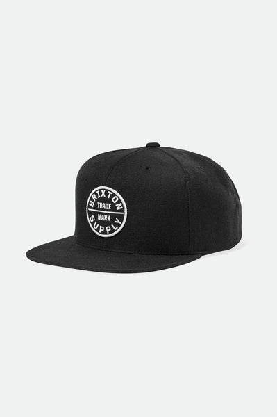 Brixton Oath Black Snapback Cap