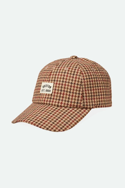 Brixton Woodburn Tiger's Eye Brown Houndstooth Lp Adjustable Cap