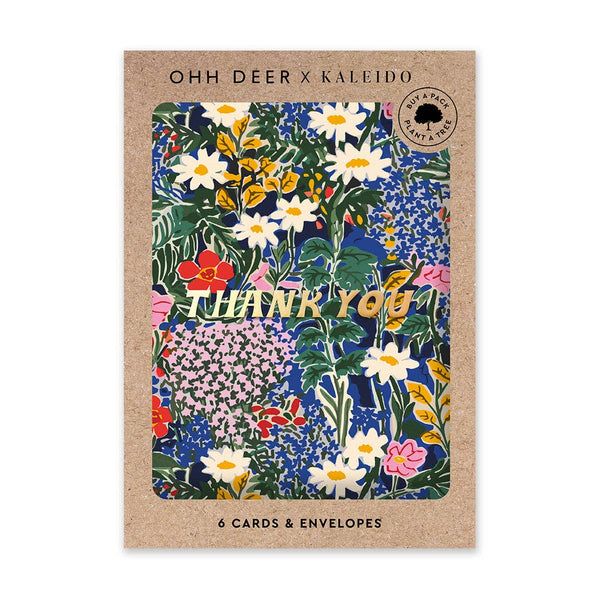 Ohh Deer UK + EU Painted Botanical Thank You Card Set