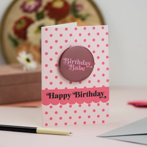 Oh Squirrel Bc05-cc Birthday Babe' Birthday Badge Card