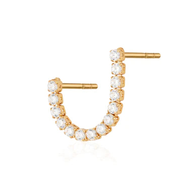 Scream Pretty  Tennis Chain Single Stud Earring By - Gold