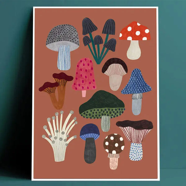 Daria Solak Illustrations Mushrooms Art Print