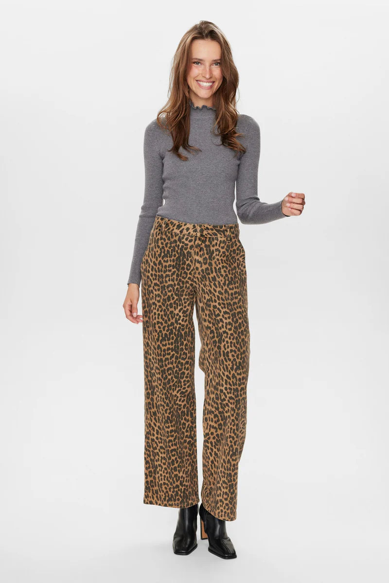 Numph Numph Gigi Leopard Wide Jeans