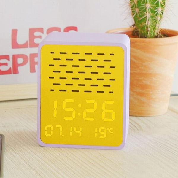 Steepletone Rise Play Alarm Clock Purple Yellow