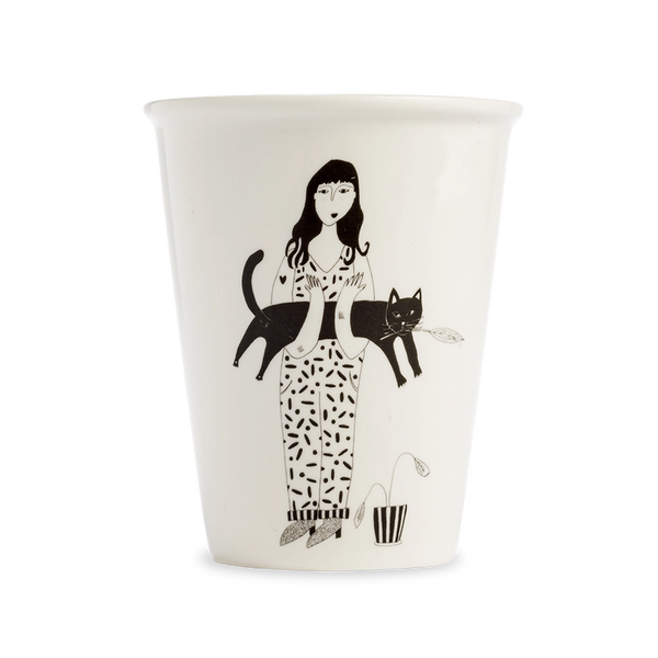 Helen B Helen B | Porcelain Cup | Black Cat