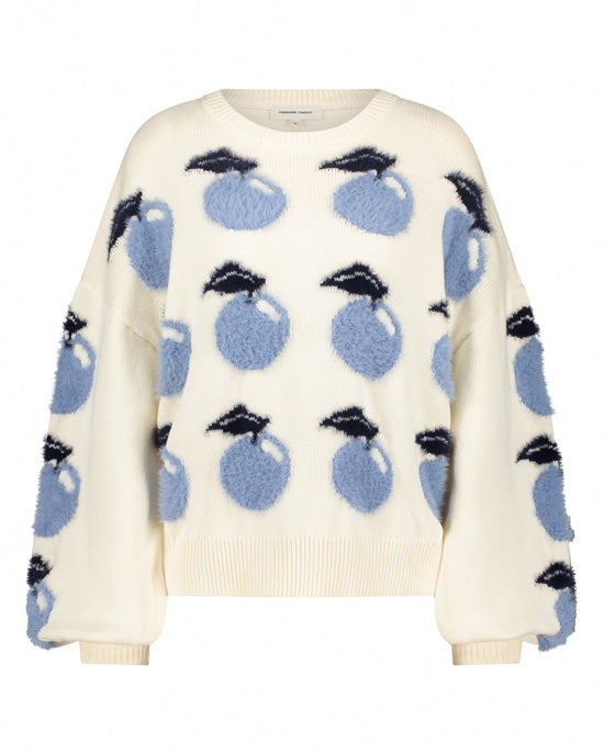 Fabienne Chapot Apple Pullover Cosy White & Blue