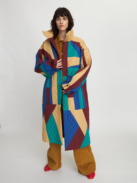 Stella Nova Patchwork Coat - Multicolour