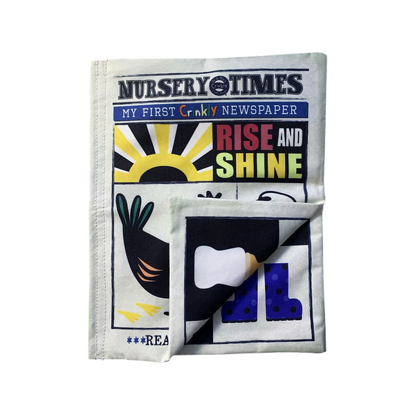 Jo & Nic's Crinkly Cloth Books Rise And Shine Nursery Times Crinkly Newspaper