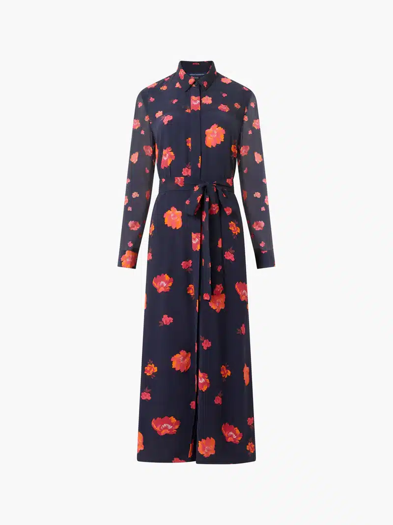 French Connection Ella Eco Rose Long Sleeve Shirt Dress