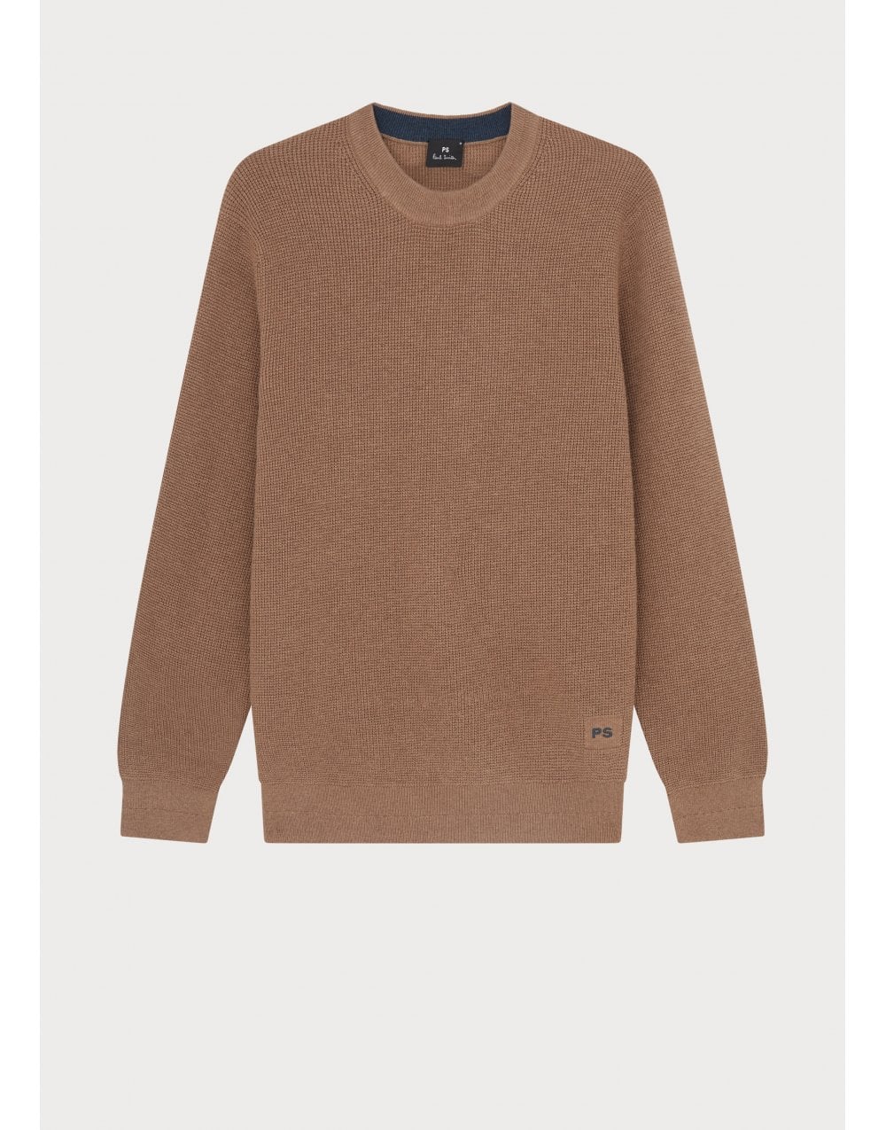 Paul Smith Waffle Crew Neck Jumper Col: 64 Camel