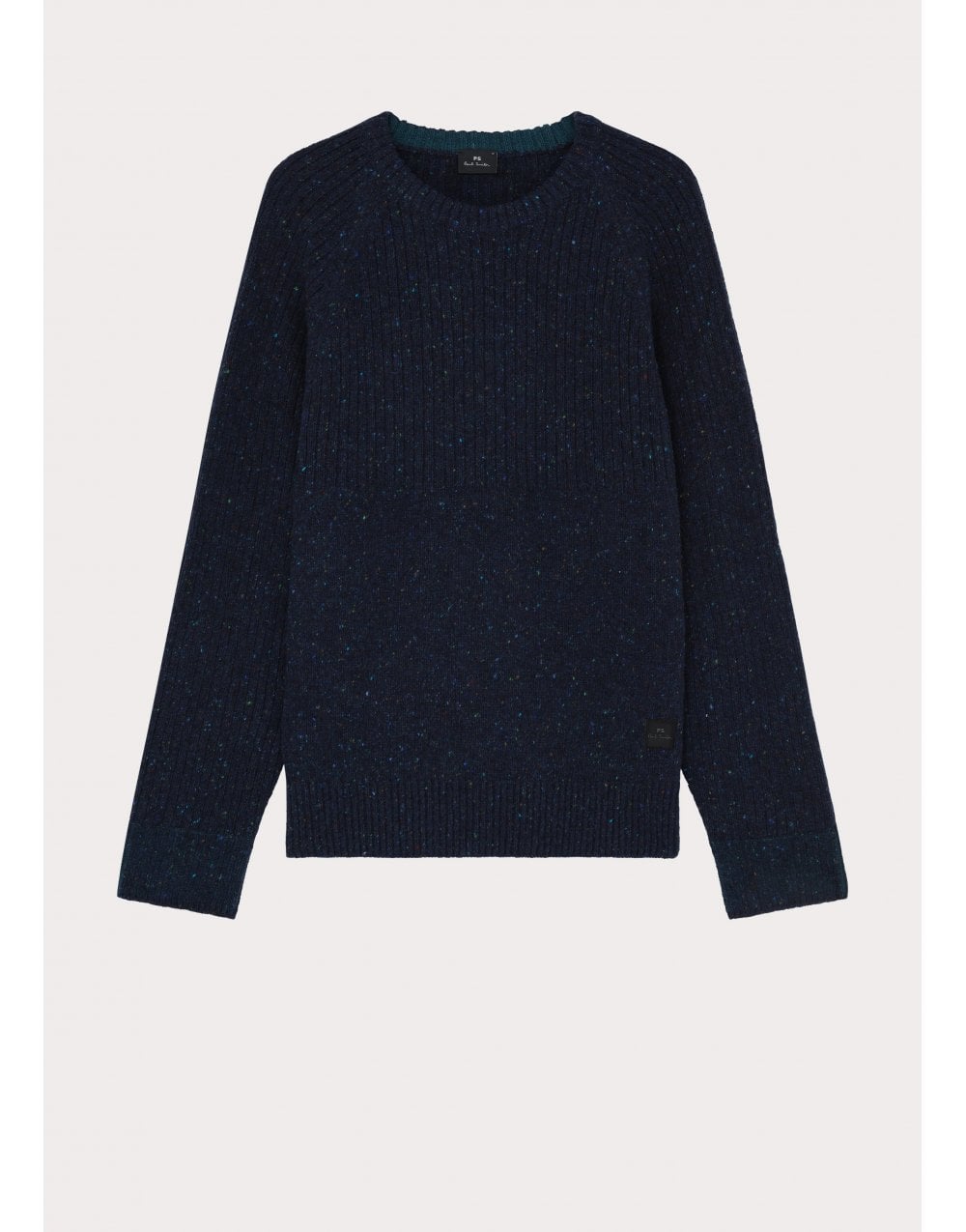 Paul Smith Melange Knitted Crew Neck Jumper Col: 49 Navy