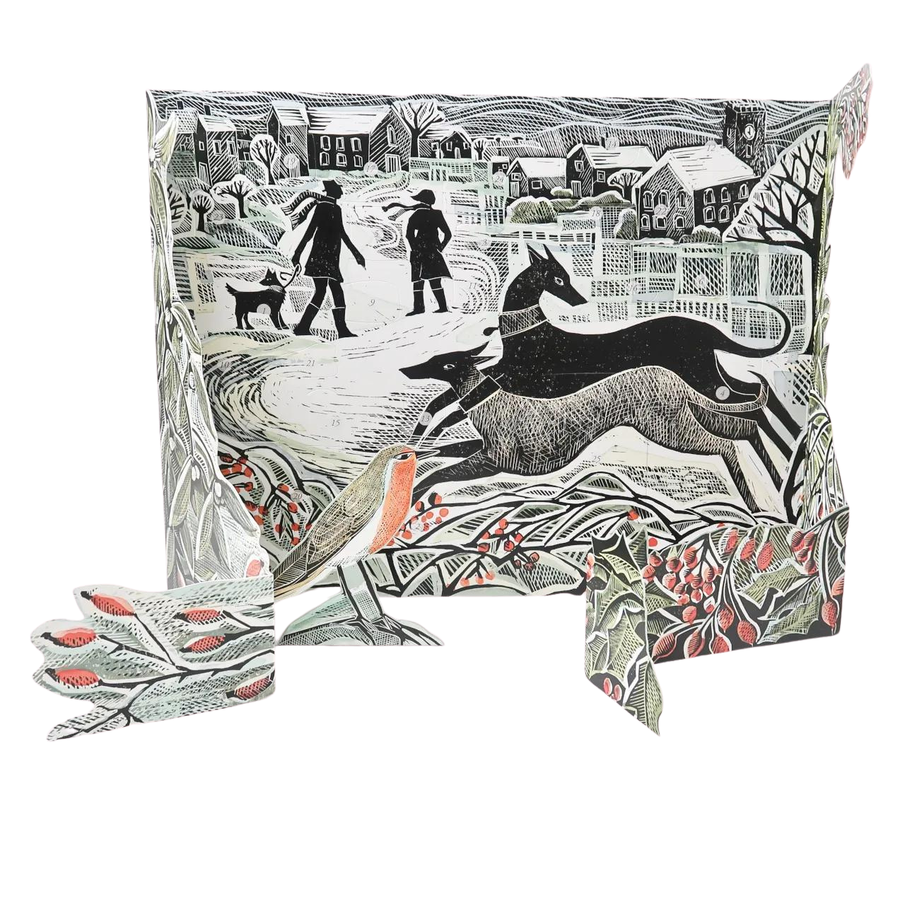 Art Angels Whippet Wonderland Advent Calendar by Angela Harding