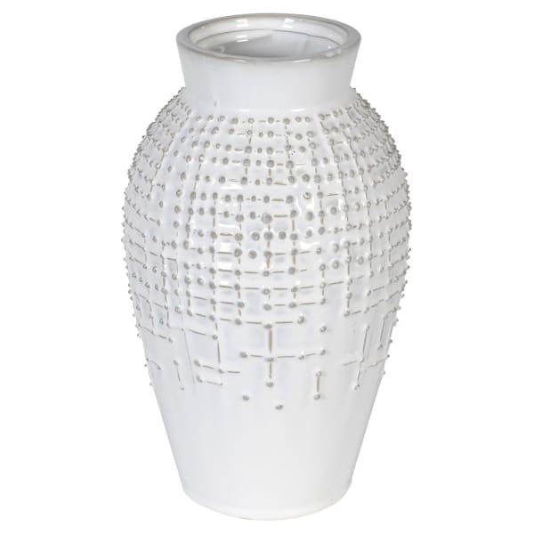 Persora White Distressed Vase