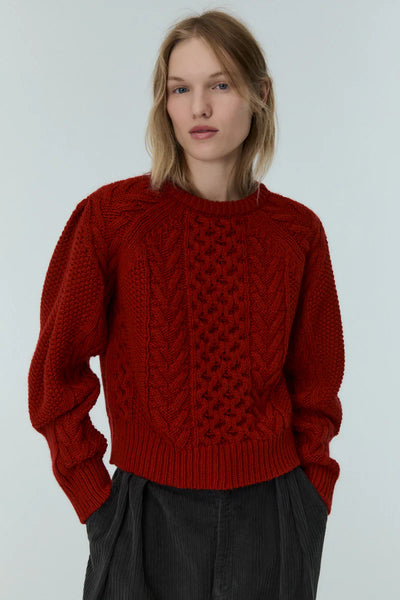 The New Society The New Society Tibet Woman Jumper In Ruby Dusk