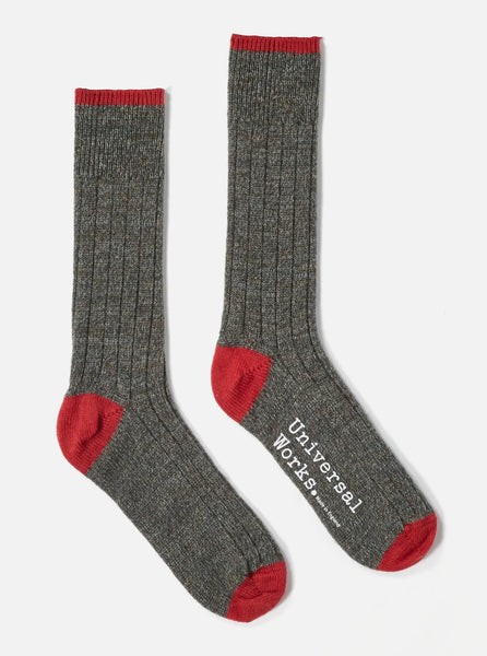 Universal Works 11330 Hike Socks In Derby