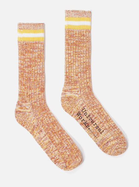 Universal Works 18344 Everyday Stripe Sock In Yellow