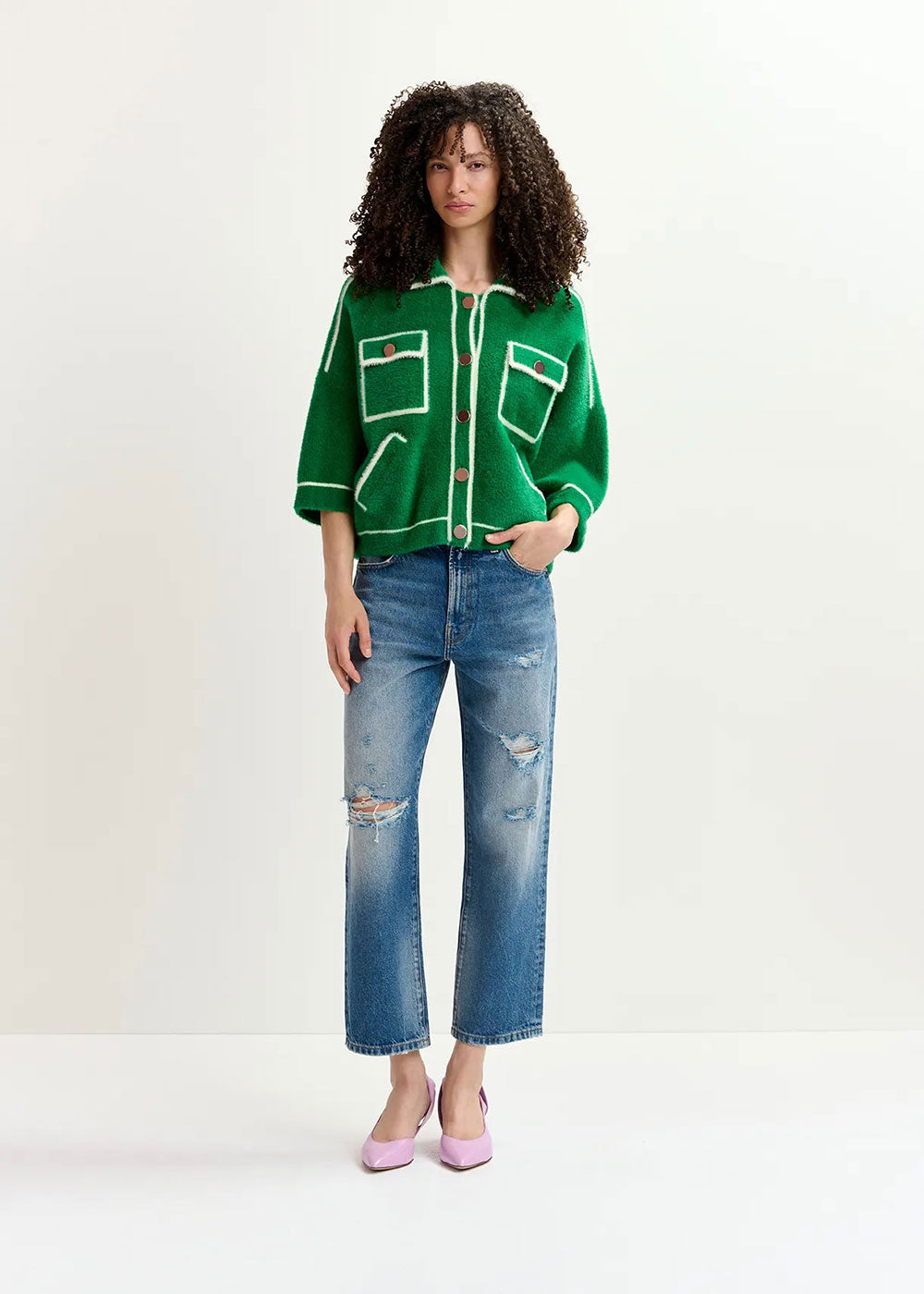 Essentiel Antwerp Galena Cardigan - Green