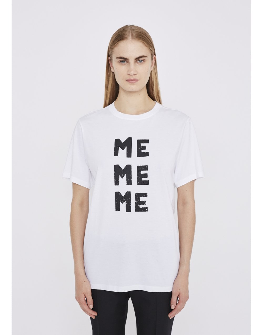 Bella Freud  Bella Freud Me Me Me Slogan T-Shirt Col: White