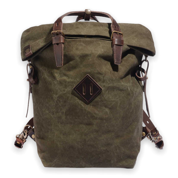 Bleu de Chauffe Woody Backpack M - Dark Khaki Stonewash