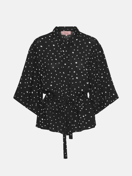 HunKøn Kris Shirt - Black & White Dots