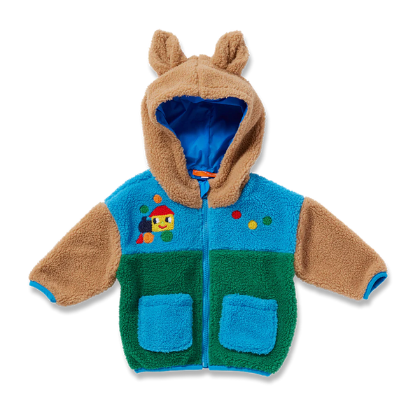 Halcyon Nights Kid's Sherpa Jacket - Rainbow Express