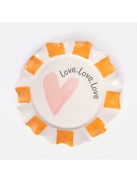 Caroline Gardner Love Love Love Heart Plate