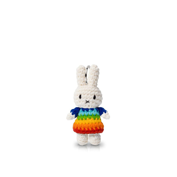 Just Dutch Miffy Handmade Crochet Keyring - Rainbow