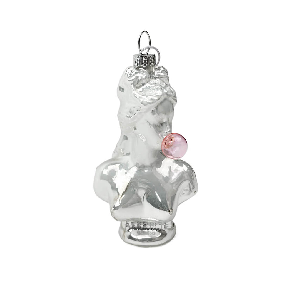 Cody Foster & Co Classical Bust with Bubble Gum Glass Ornament