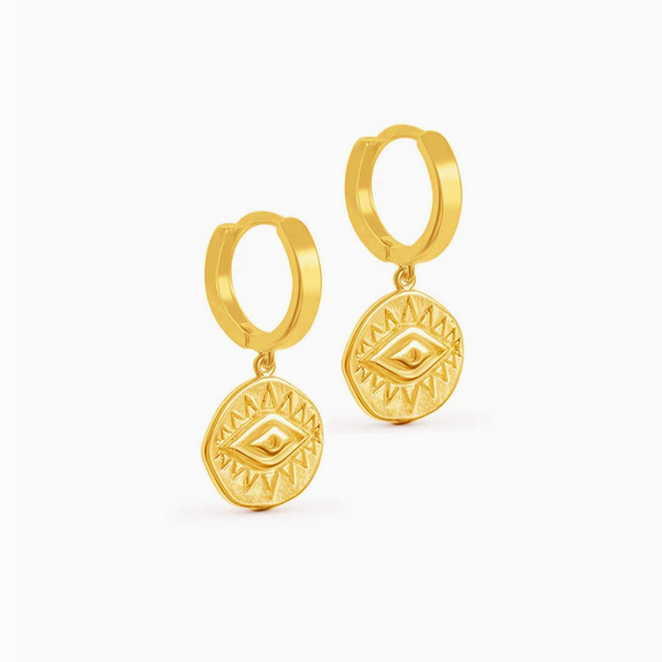 Formation | Lumen 'evil Eye' Hoop Earrings | Gold Plated