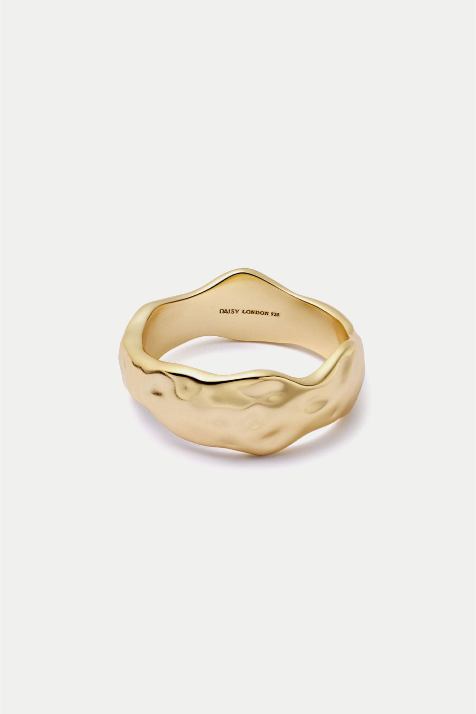 Daisy London Gold Plated Organic Chunky Band Ring