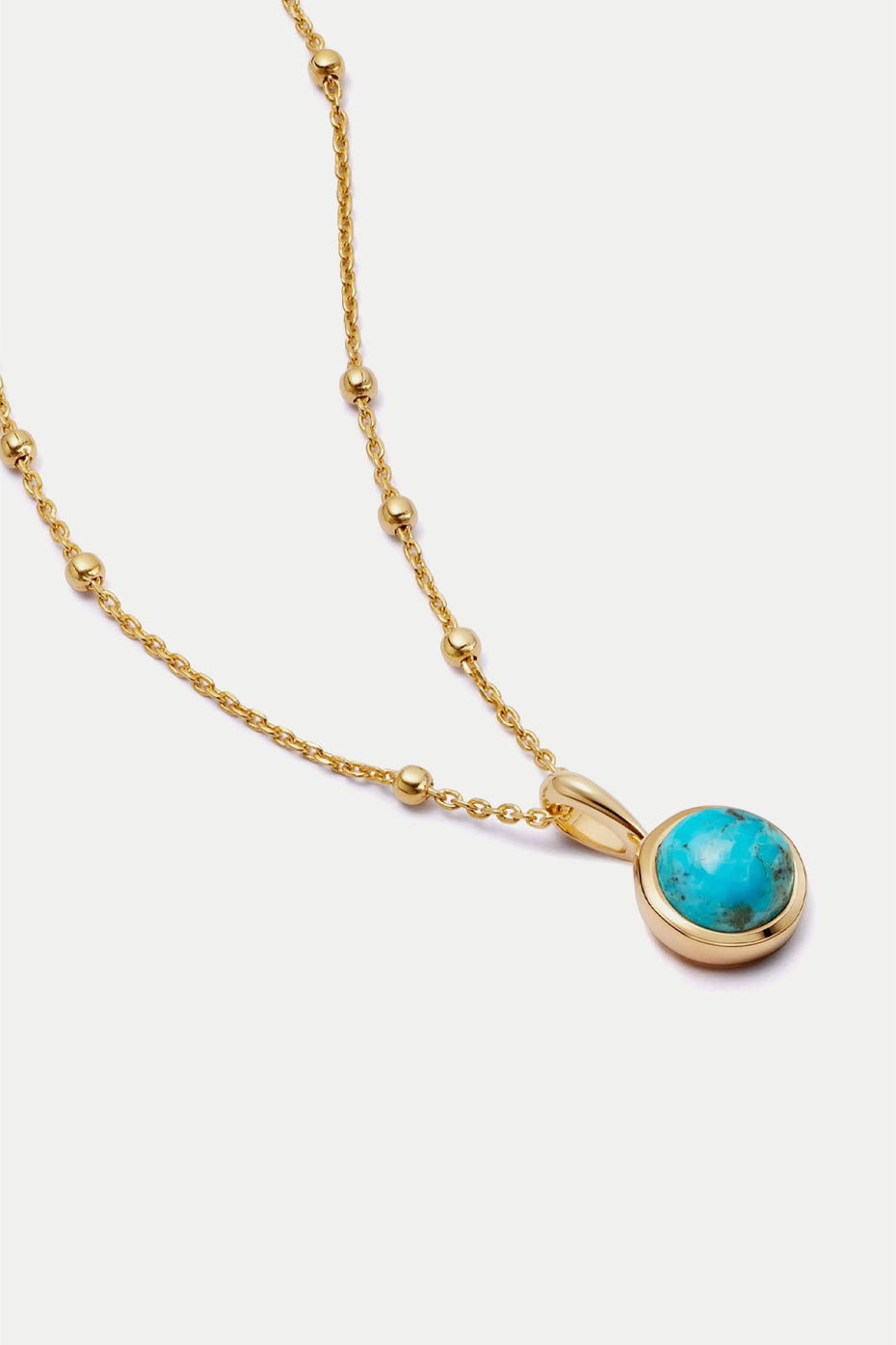 Daisy London Gold Plated Turquoise Healing Stone Necklace