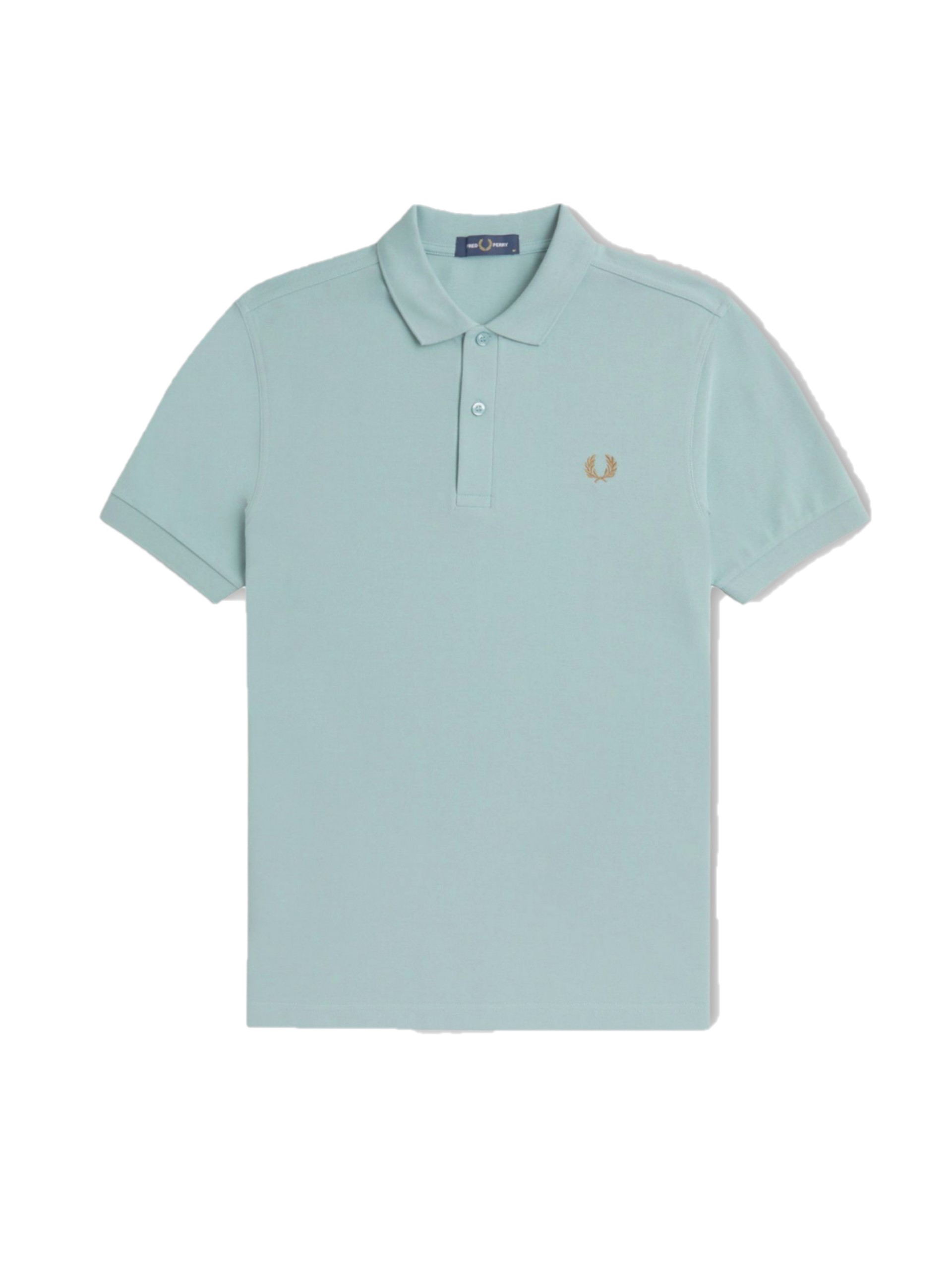 Fred Perry Slim Fit Plain Polo Silver Blue / Dark Caramel