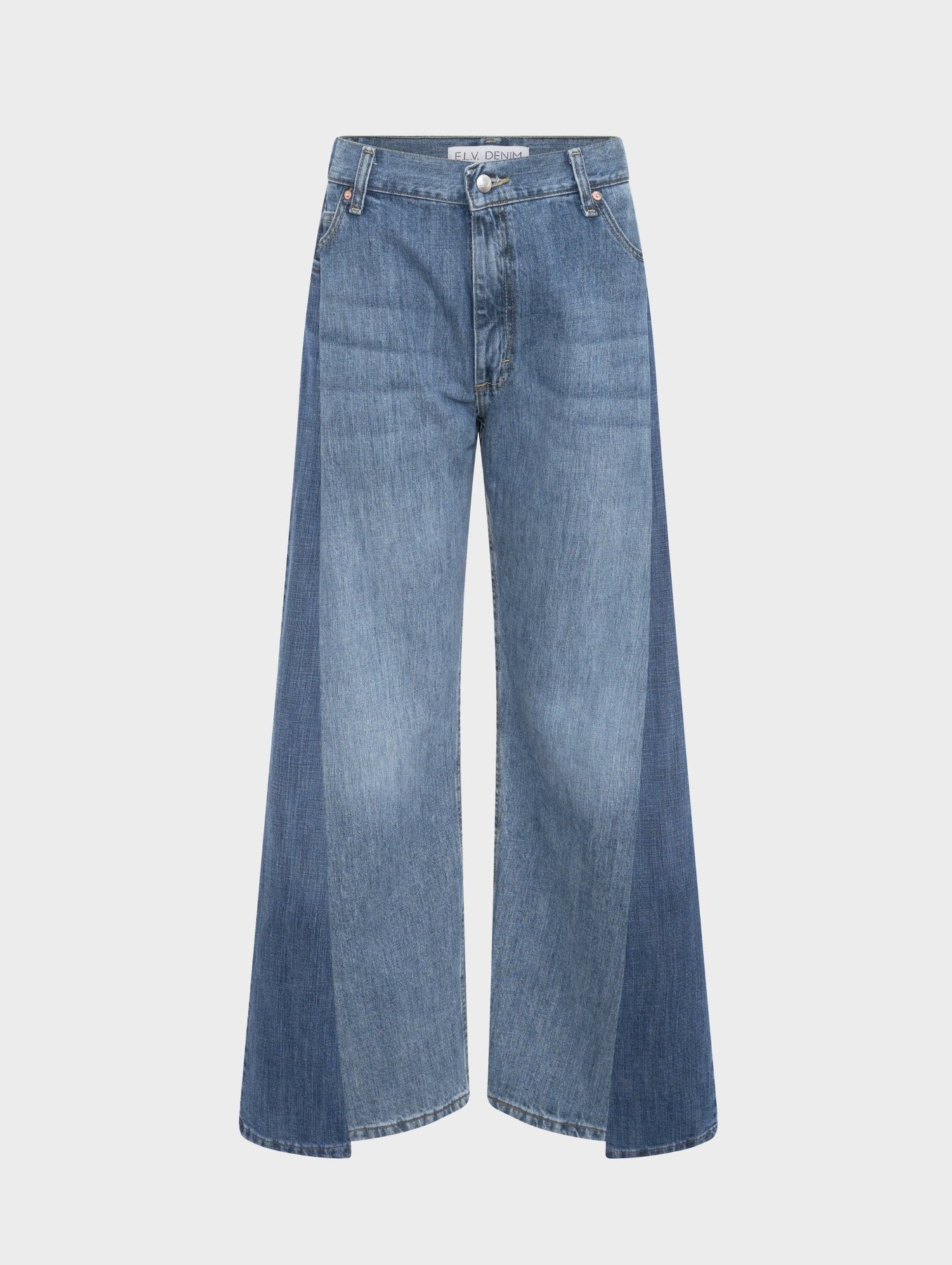 E.L.V. Denim Freya Wide Leg Jean | Mid Light Blue