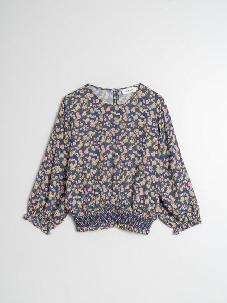 Indi & Cold Crepe Cotton Blouse In Ink