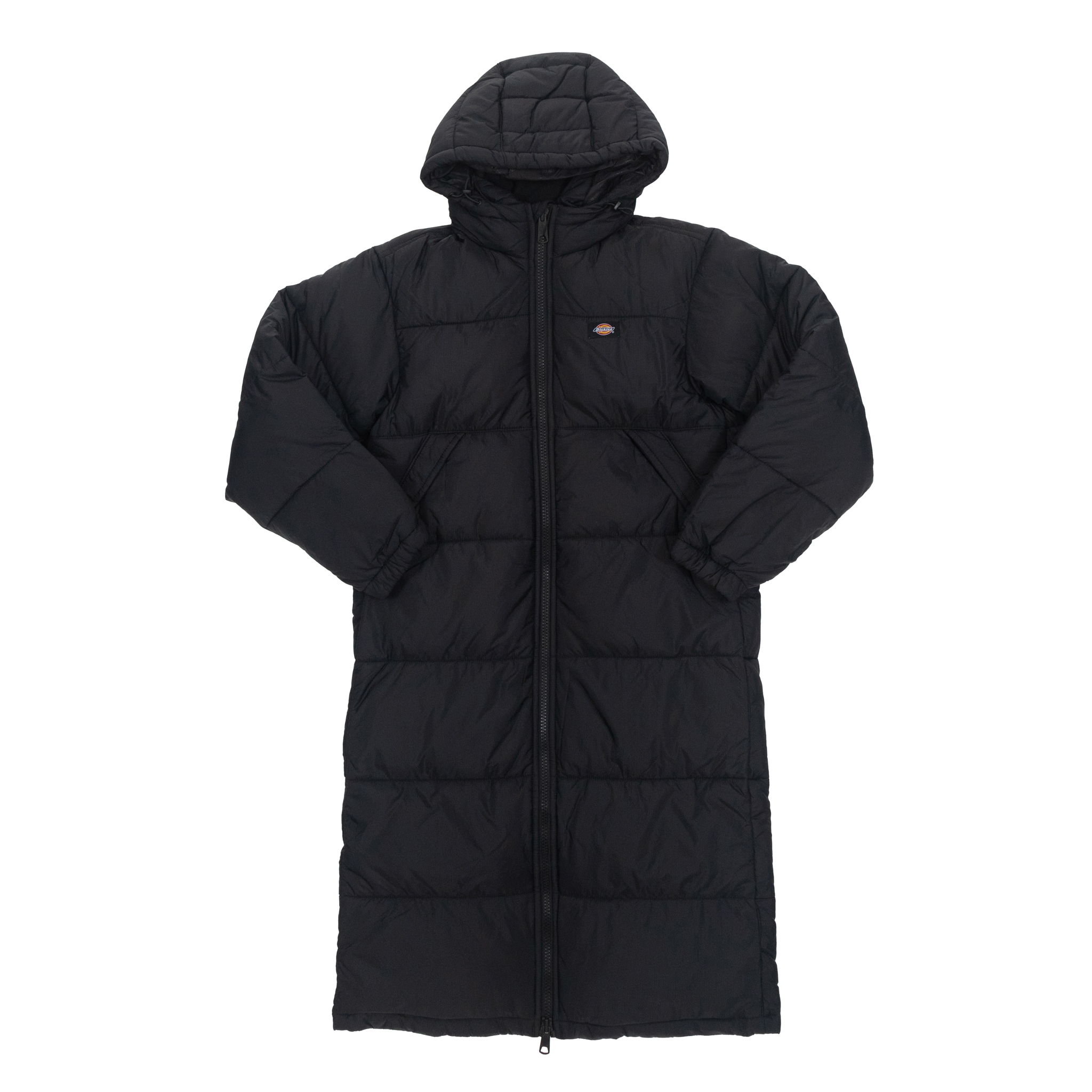 Dickies Alatna Long Puffer Coat in Black