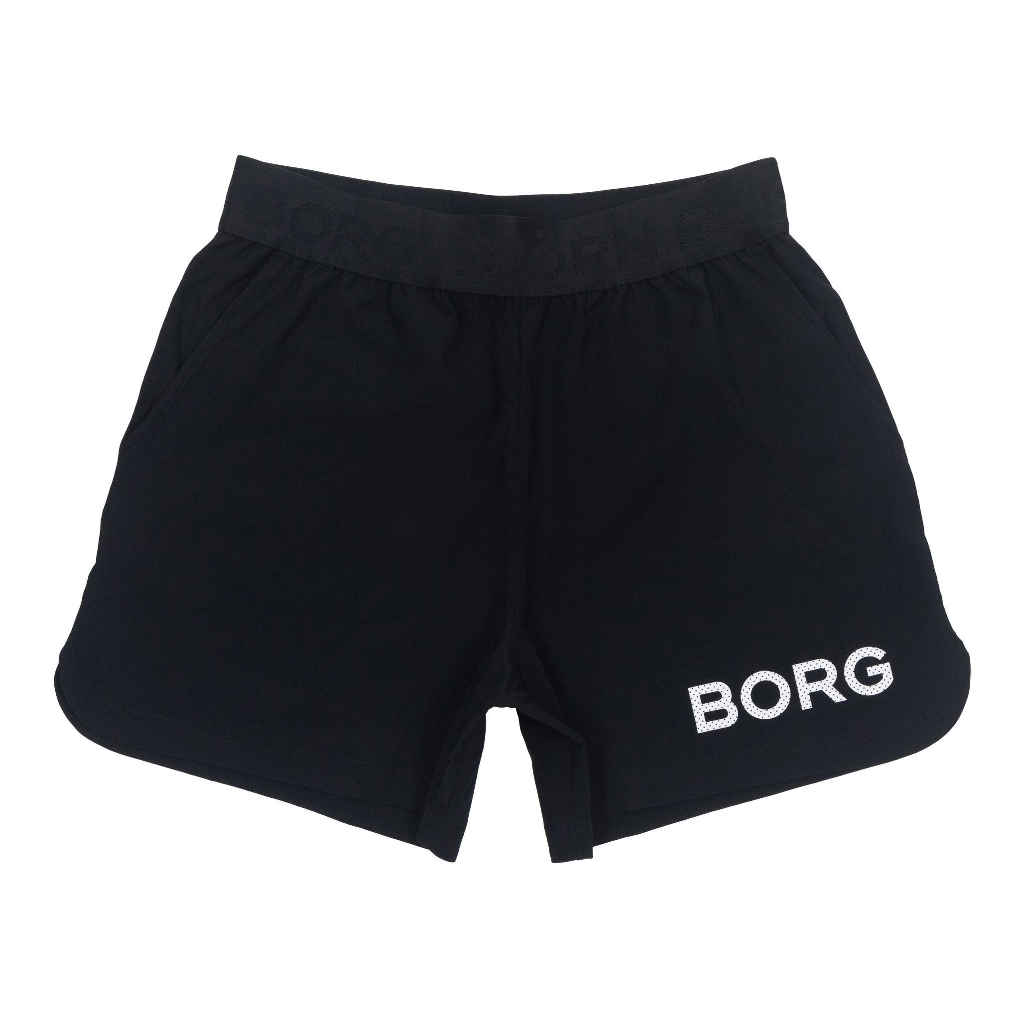 BJORN BORG Gym Graphic Shorts in Black & White