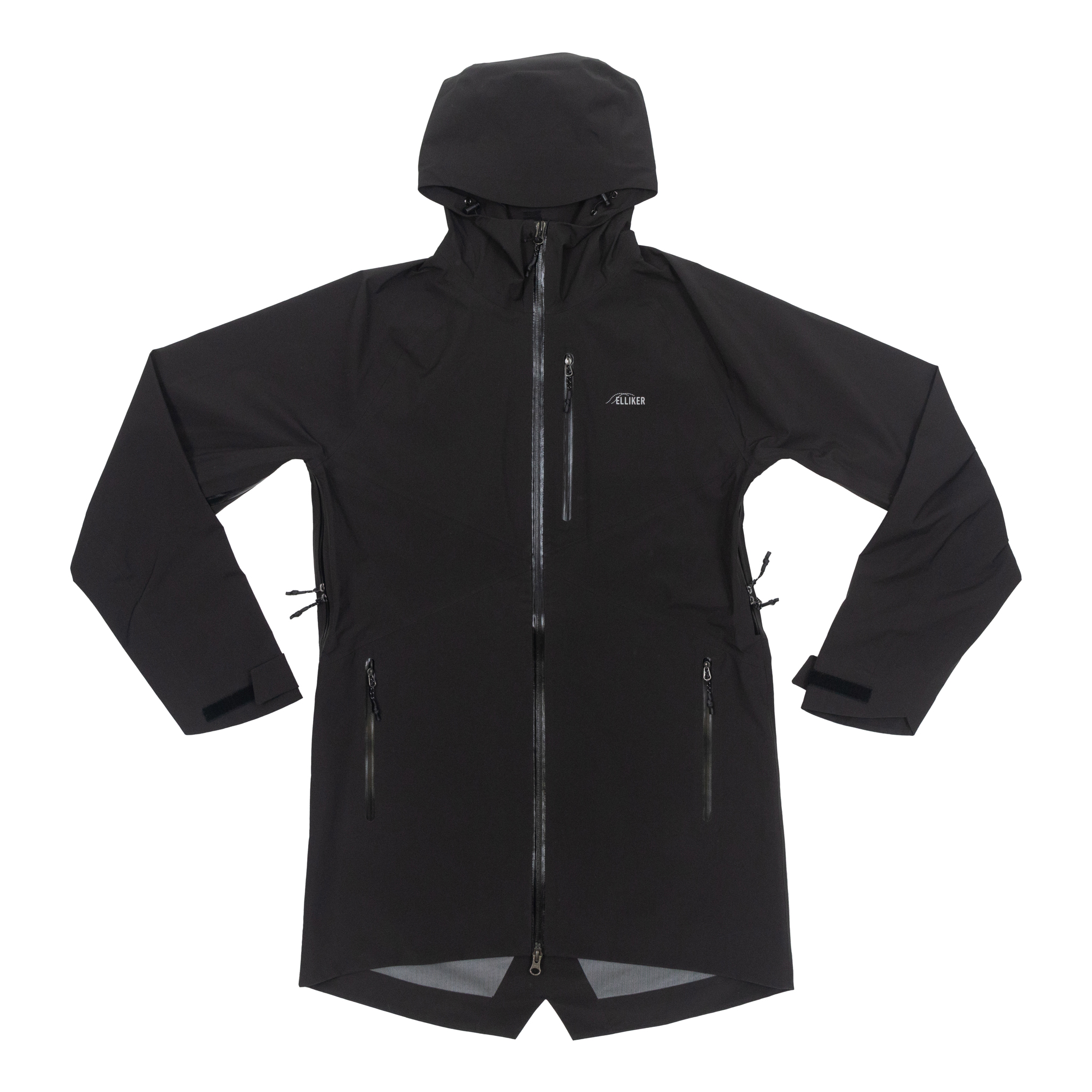 Elliker Ayre Long Shell Jacket In Black