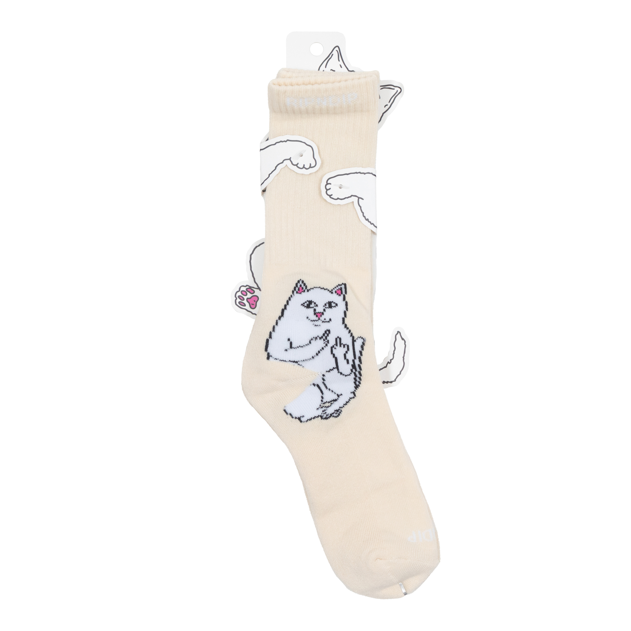 RIPNDIP Lord Nermal Socks In Cream