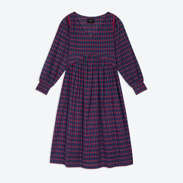 Lowie Teal And Red Check Annette Dress