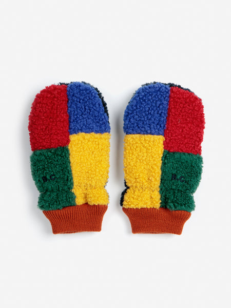 Bobo Choses Colour Block Sheepskin Mittens