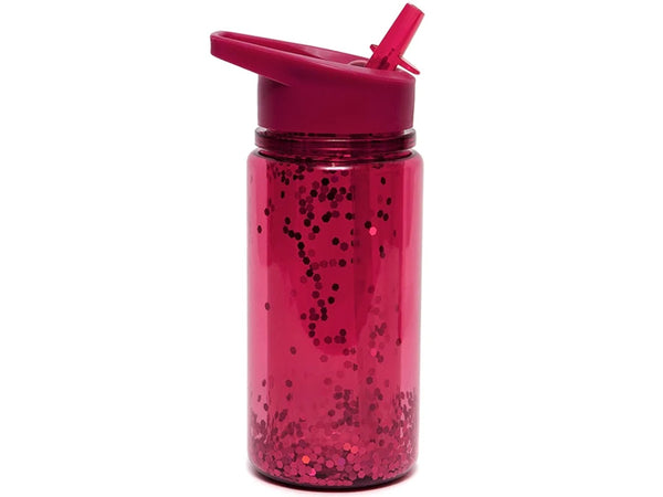 Petit Monkey Drinking Bottle Glitter Dragon Fruit Red