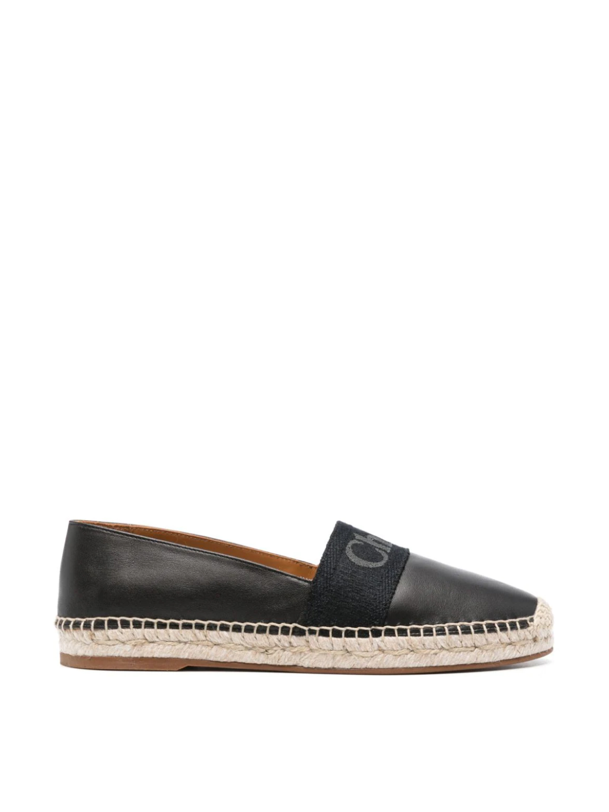 Chloe  Piia Flat Logo Leather Espadrilles