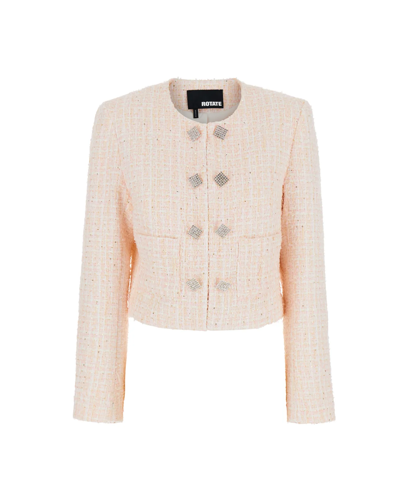 ROTATE Birger Christensen Boucle Cropped Jacket Fairytale