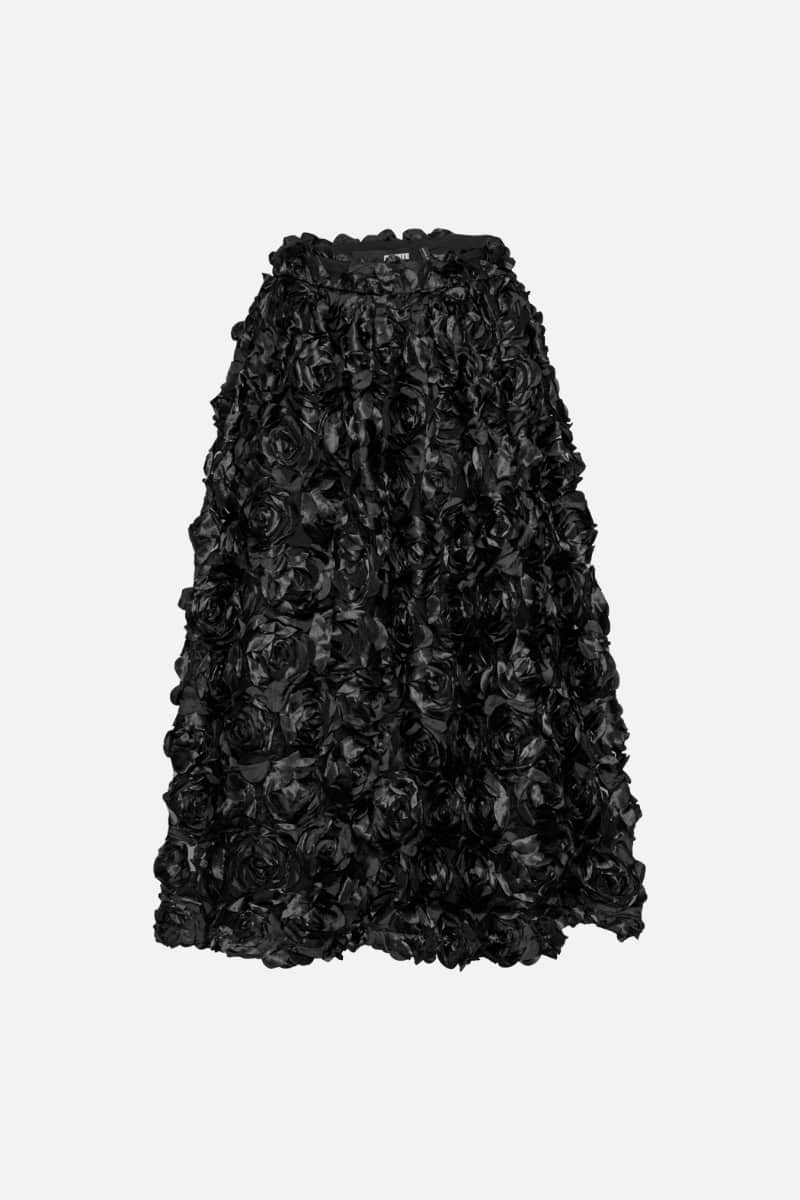 ROTATE Birger Christensen Maxi Sun Skirt Black